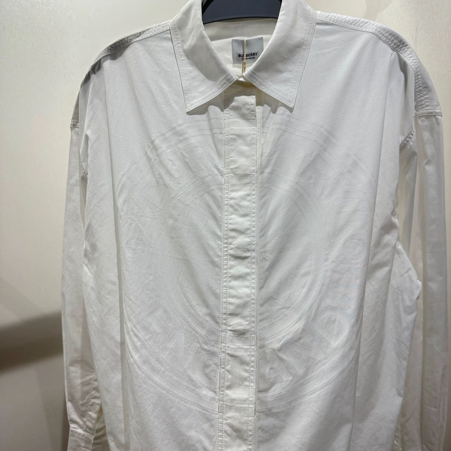 Burberry Burberry Logo Print Long Sleeve Shirt 40 Cotton Size S / US 4 / IT 40 - 6 Thumbnail