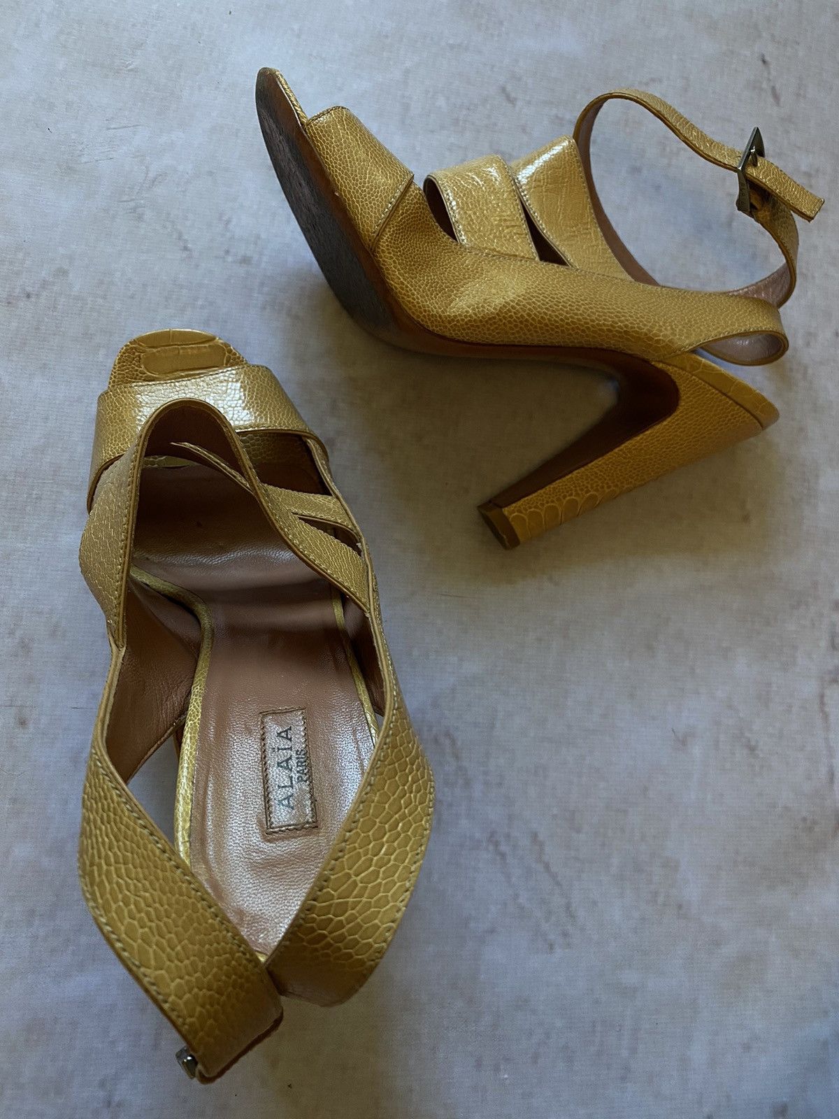 Alaia Alaia Luxury Leather Shoes Italy Heels Snake skin Size US 10 / IT 40 - 5 Thumbnail