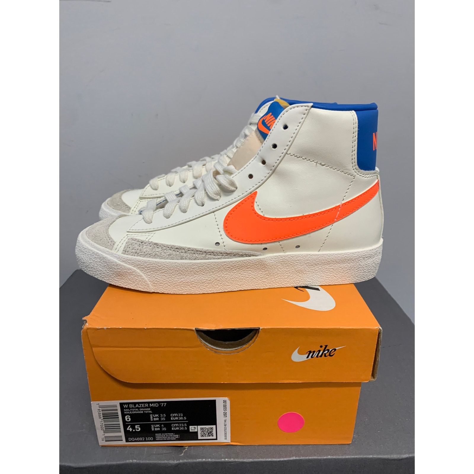 Nike Nike Blazer Mid 77 Sail Total Orange Women's Size 6 NEW Size US 6 / IT 36 - 4 Thumbnail