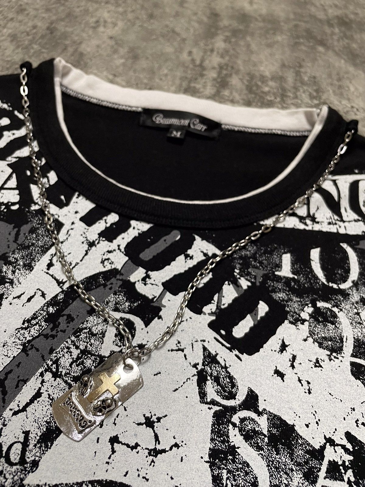 Hysteric Glamour Y2K Beaumont Carr Poem Punk Grunge Style With Cross Necklace Size US M / EU 48-50 / 2 - 5 Thumbnail