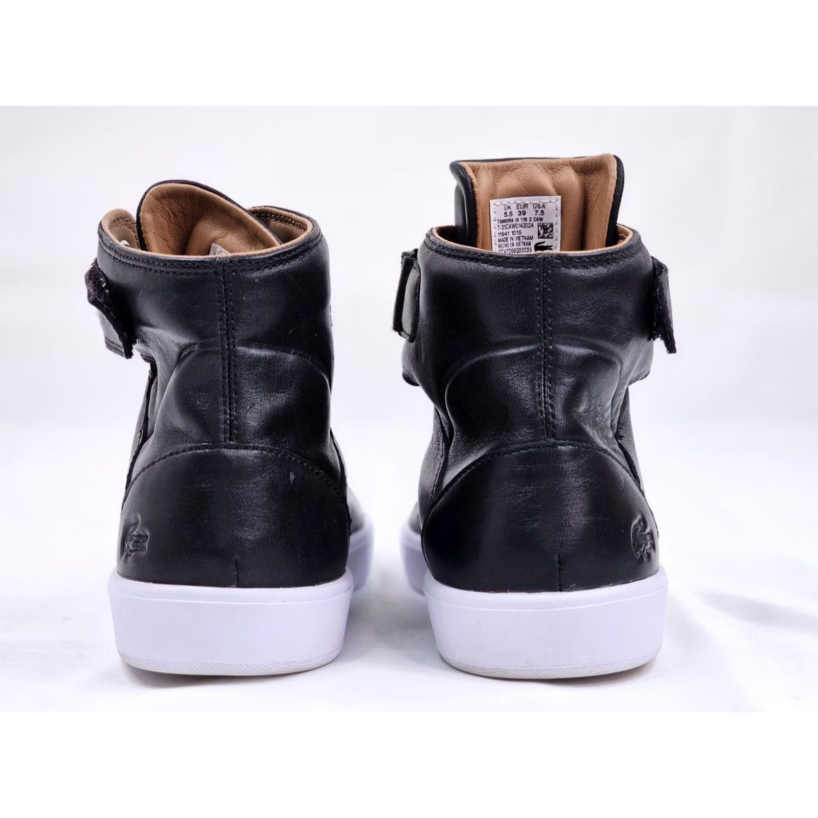 Lacoste Lacoste Tamora Hi Leather Sneakers Women 7.5 Lace Up Ankle Hook Loop Strap EUC Size US 8 / IT 38 - 7 Thumbnail