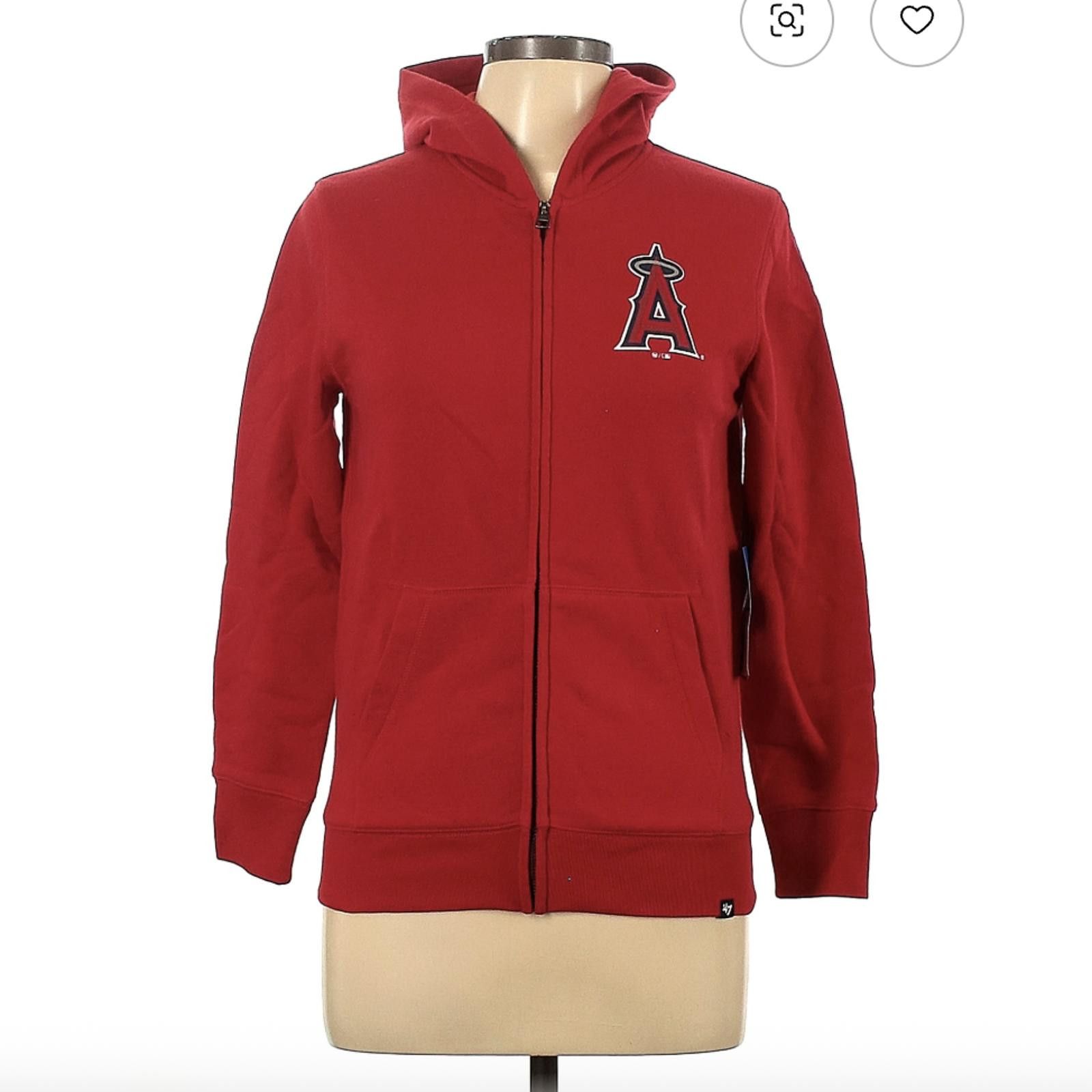 47 Brand 47 Brand California Angels Red Zip-Up Hoodie Size L Size L / US 10 / IT 46 - 1 Thumbnail