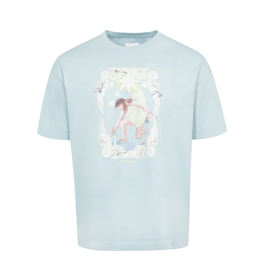 Givenchy o1h1sh11224 Standard Short Sleeve T-Shirt in Sky Blue Size US XXL / EU 58 / 5 - 1 Thumbnail
