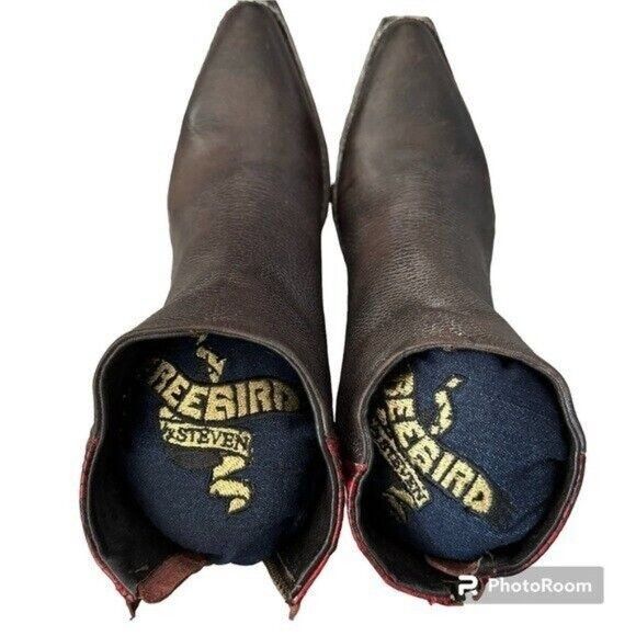 Other Freebird by Steven Rule Ankle Brown & Croc Cowboy Western Le Size US 7 / IT 37 - 6 Thumbnail