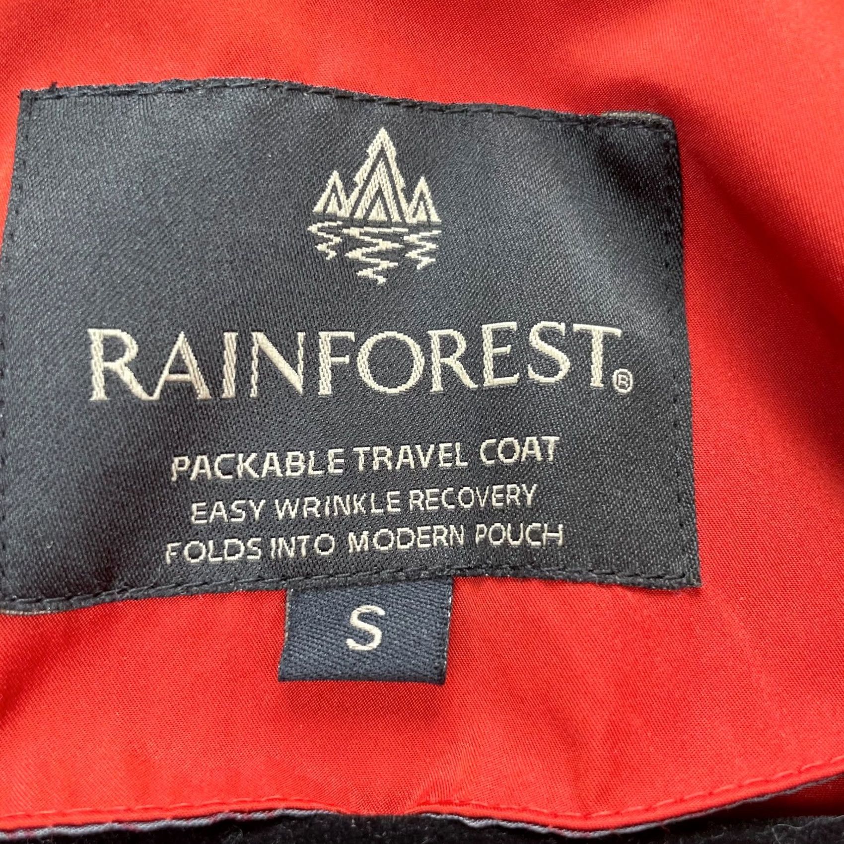 Vintage Rainforest Jacket Womens Small Red Packable Travel Coat Wrinkle Free Waterproof Size S / US 4 / IT 40 - 3 Thumbnail