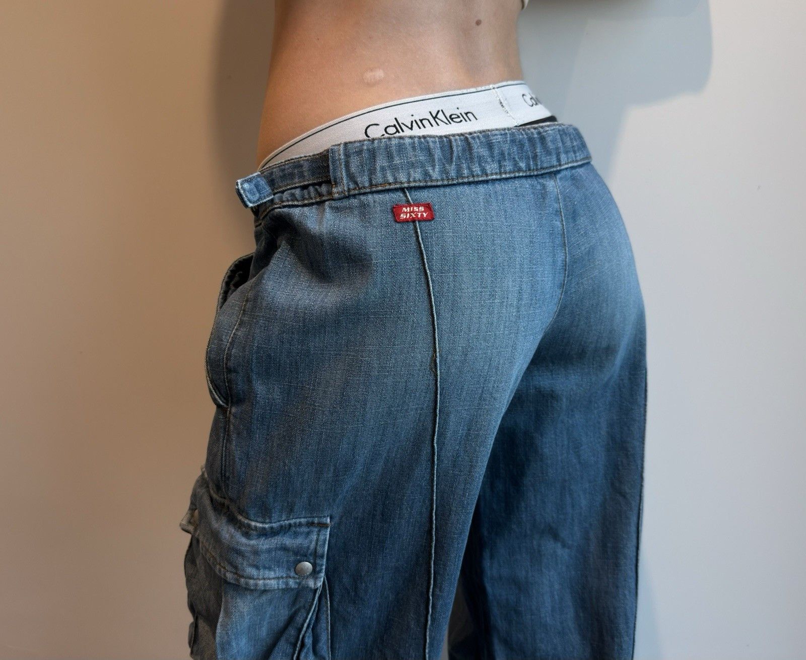 Miss Sixty Miss sixty 60 Baggy y2k Low rise Vintage Jeans pockets Size 29" - 6 Thumbnail