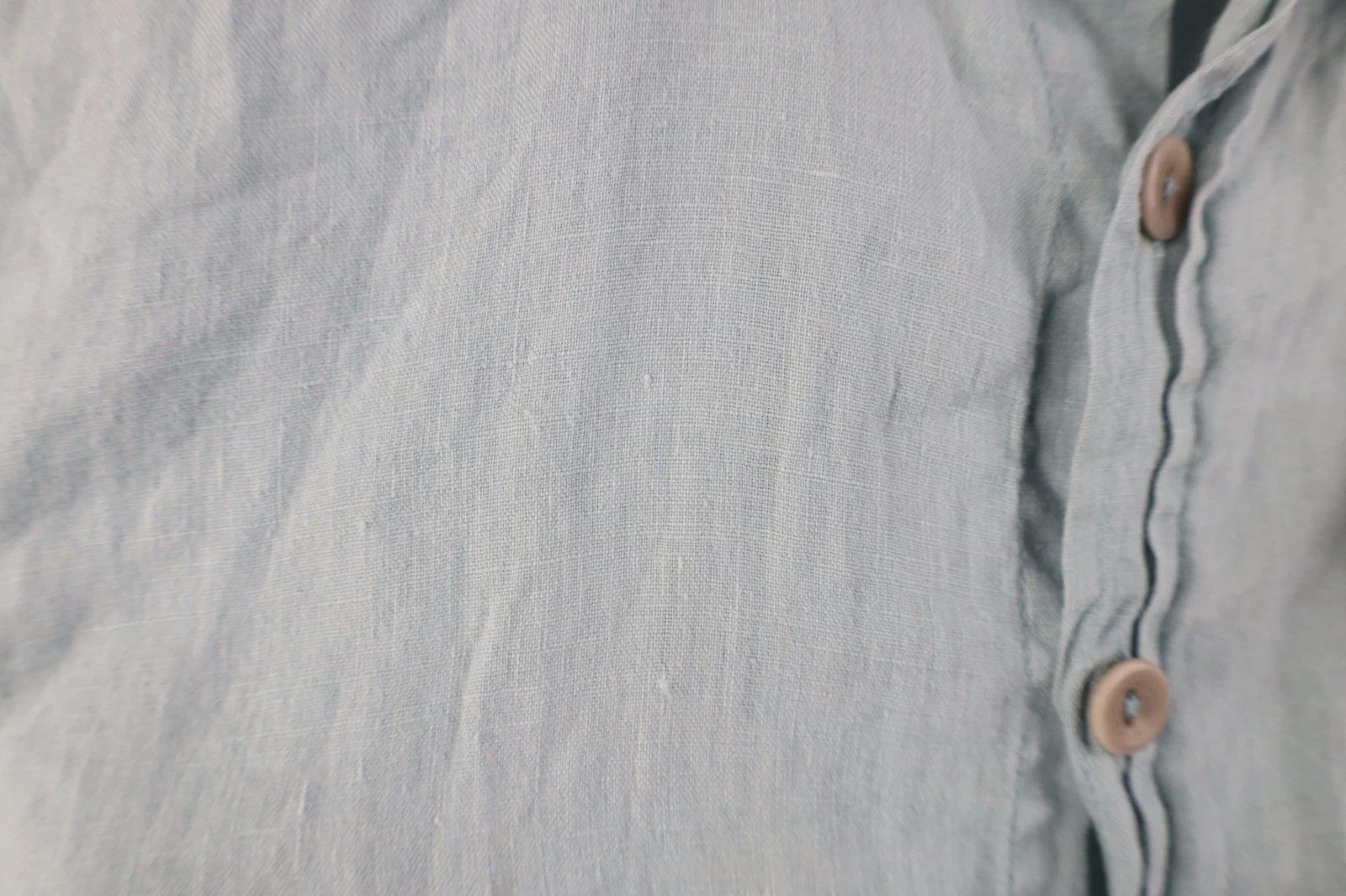 Vintage Flax Linen Short Sleeve Collared Button Shirt Light Blue Size US M / EU 48-50 / 2 - 6 Thumbnail