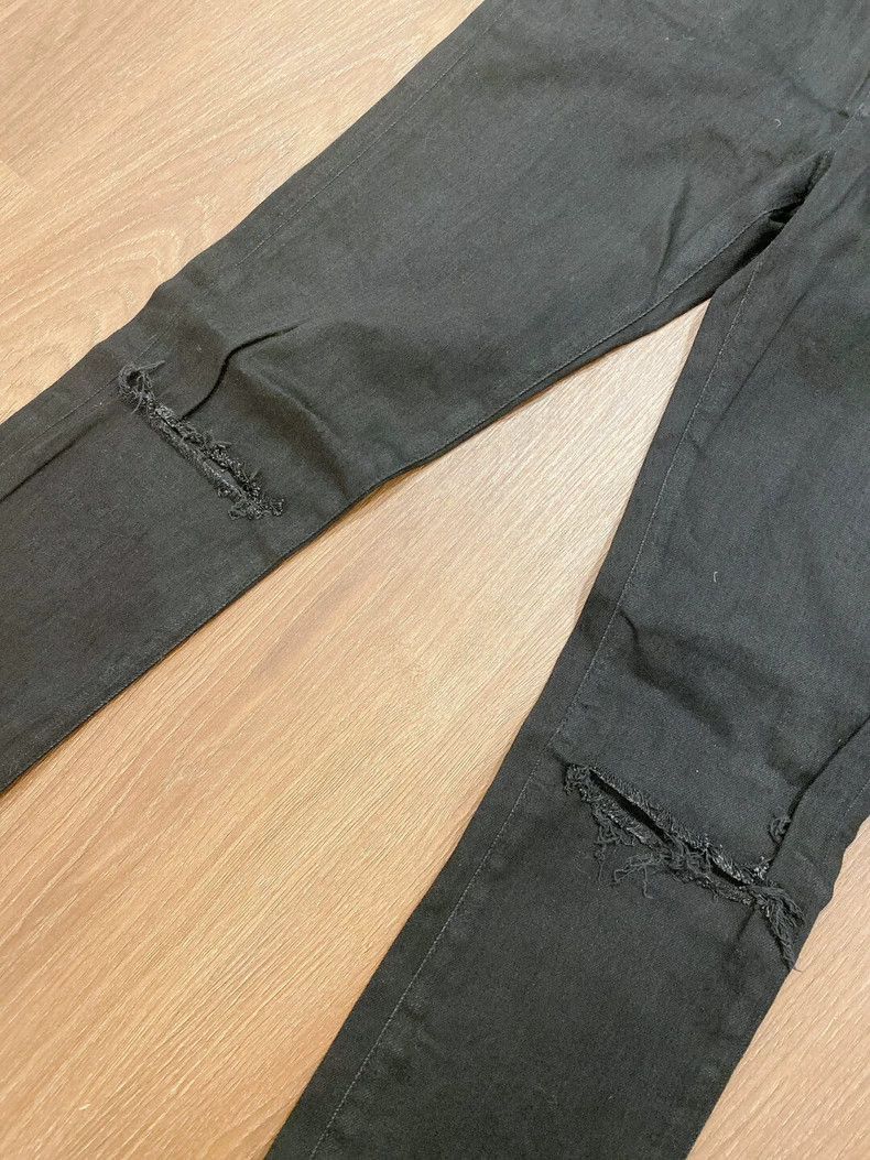Saint Laurent Paris Saint Laurent Paris Saint Laurent Black Distressed Knee De Size US 27 - 6 Thumbnail