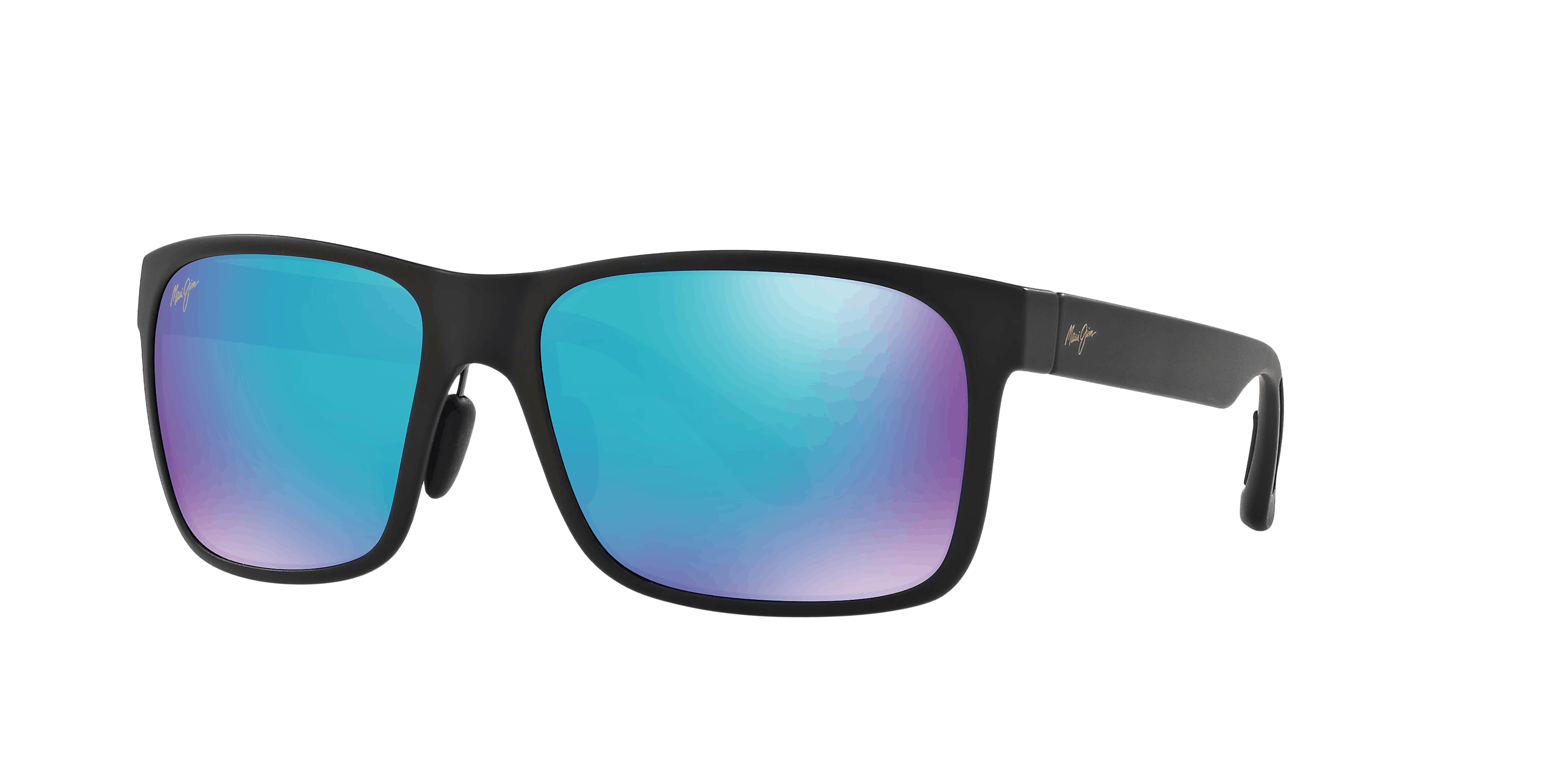 Maui Jim Maui Jim - Red Sands MJ432-2M Matte Black/Blue Sunglasses Size ONE SIZE - 1 Thumbnail