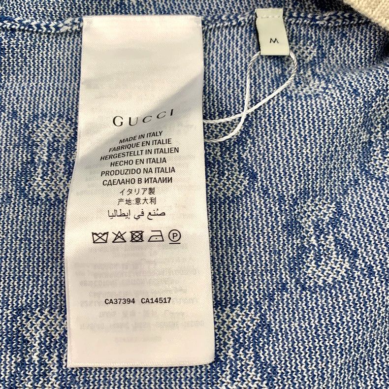 Gucci Gucci Blue logo old flower full print wool round neck long Size US M / EU 48-50 / 2 - 7 Thumbnail