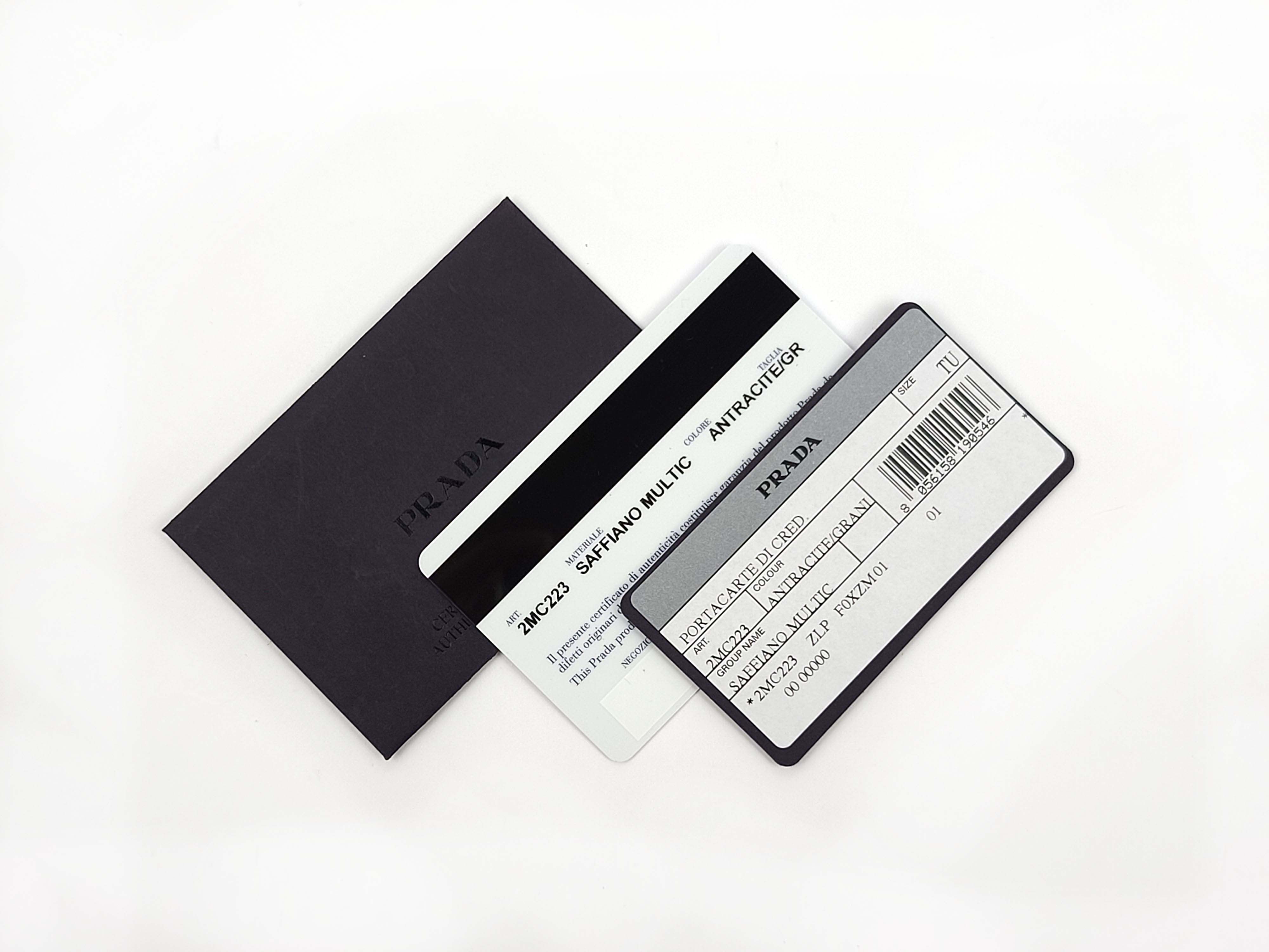 Prada Multicolor Saffiano Leather Card Holder Wallet NIB Size ONE SIZE - 4 Thumbnail