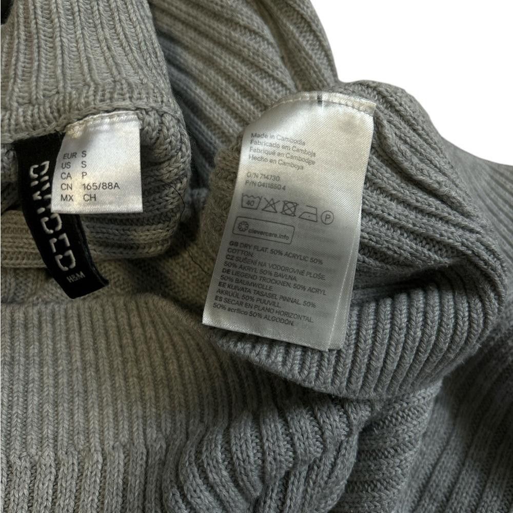 Divided Grey Cold Shoulder Knit Sweater - Size Small Size S / US 4 / IT 40 - 4 Thumbnail