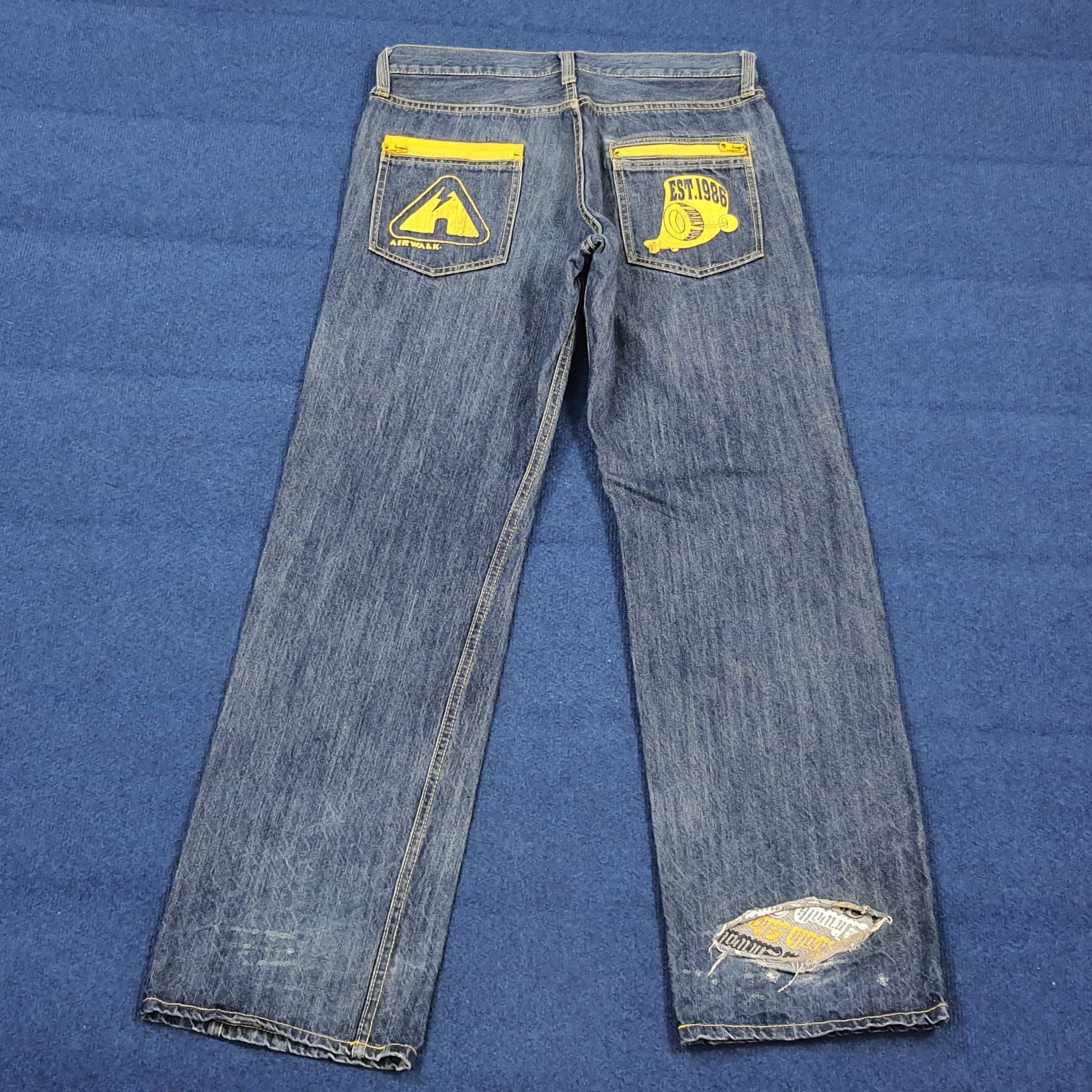 Airwalk Vintage Airwalk Skater Distressed Graphic Jeans C297N29 Size US 32 / EU 48 - 4 Thumbnail