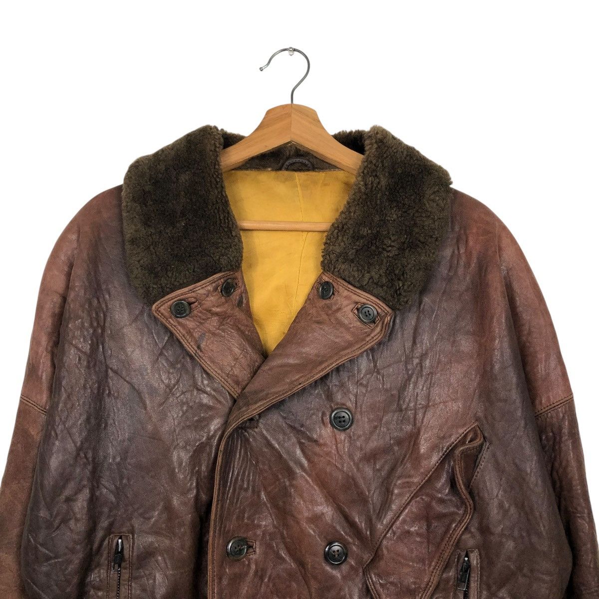 Japanese Brand 🔥VTG BIKER LEATHER JACKET GICOLL FUR COLLAR 14th ADDICTION Size US M / EU 48-50 / 2 - 5 Thumbnail