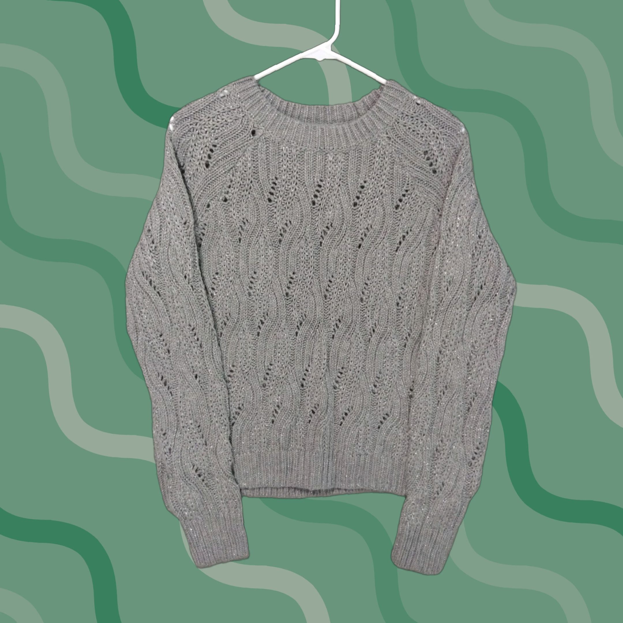 Lucky Brand Lucky Brand Sweater Womens Small Gray Alpaca Wool Blend Cable Knit Pullover Size S / US 4 / IT 40 - 1 Thumbnail