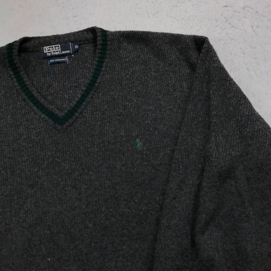 Polo Ralph Lauren VINTAGE Polo Ralph Lauren Sweater Mens XL Gray Wool Knit Pullover 90s Polo Ralph Lauren 90s Pullover Men's XL Gray Wool Knit Sweater Size US XL / EU 56 / 4 - 3 Thumbnail