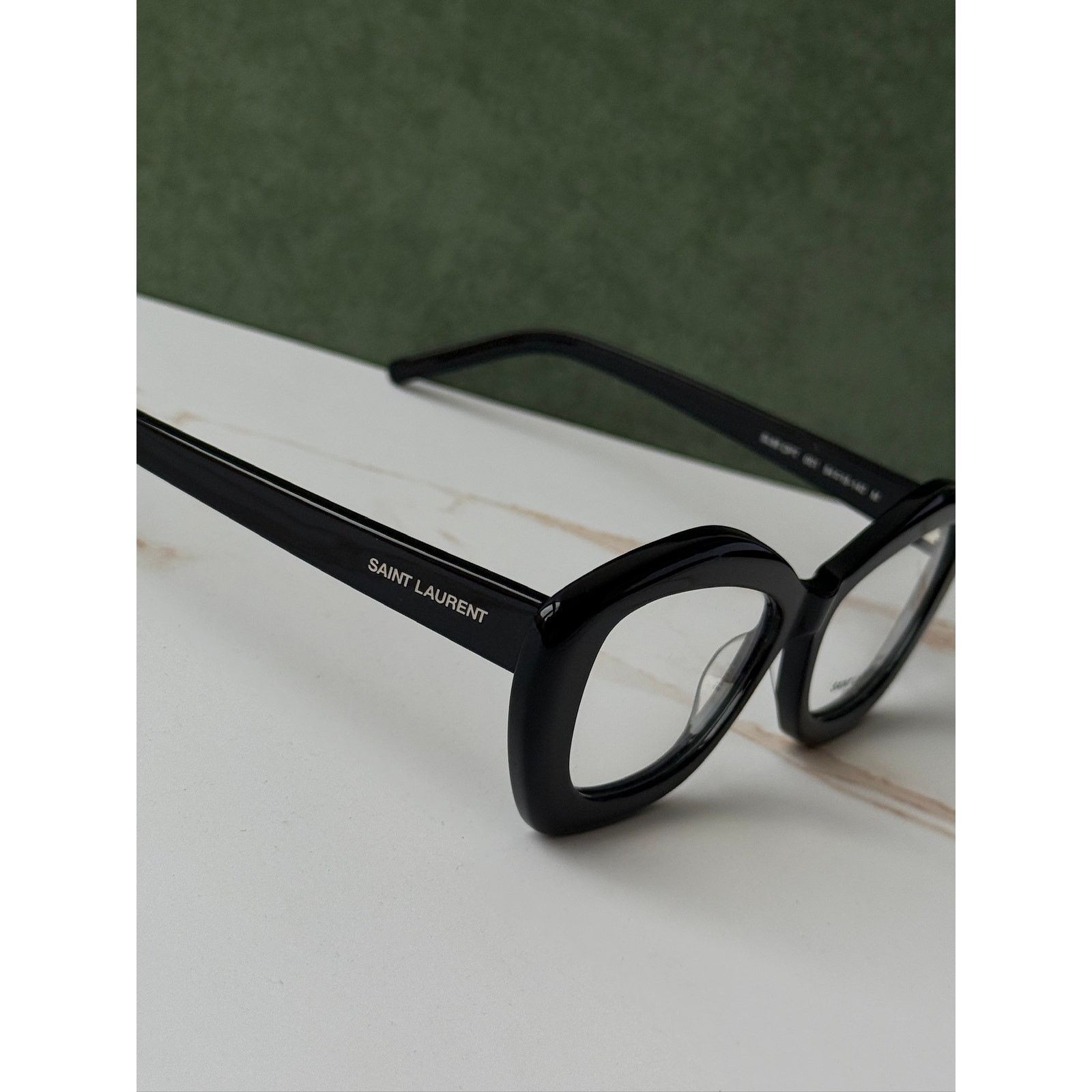Saint Laurent Paris NEW Saint Laurent SL68 OPT Black Thick Rim Eyeglasses Frames Size ONE SIZE - 7 Thumbnail