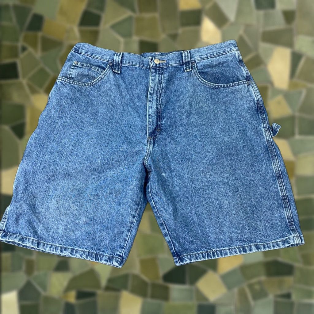 Wrangler WRANGLER Denim Bermuda Shorts Men's Size 38 Blue Faded Casual Travel Size US 38 / EU 54 - 1 Thumbnail