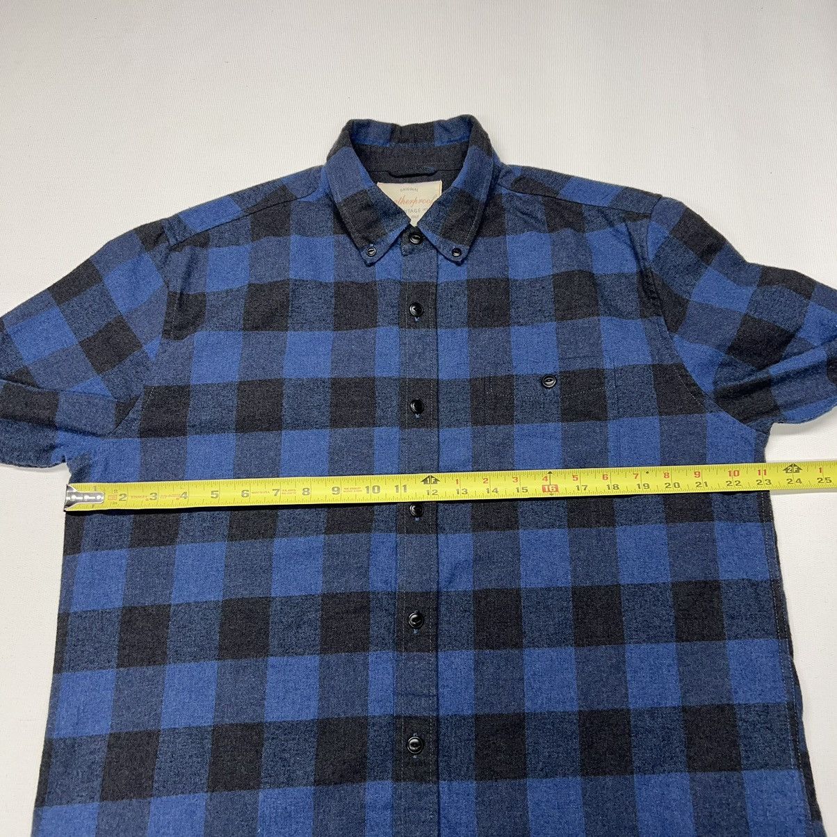 Weatherproof Weatherproof Flannel Shirt Blue Plaid Button Outdoor Pocket Size US L / EU 52-54 / 3 - 14 Thumbnail