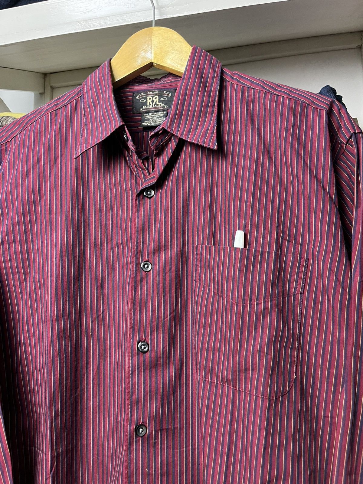 RRL Ralph Lauren Vintage RRL Ralph Lauren Stripe Button up Shirt Size US M / EU 48-50 / 2 - 4 Thumbnail
