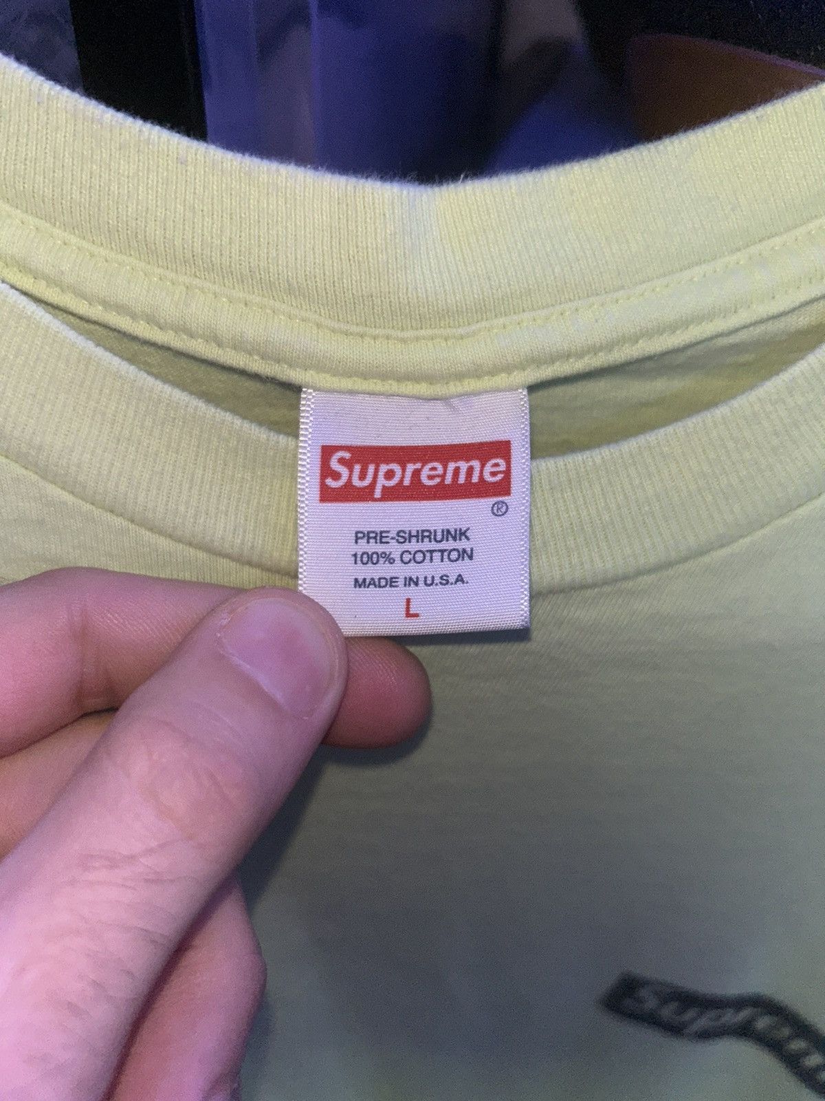 Supreme Supreme Spiral Tee Bright Yellow SS21 size Large Size US L / EU 52-54 / 3 - 3 Thumbnail