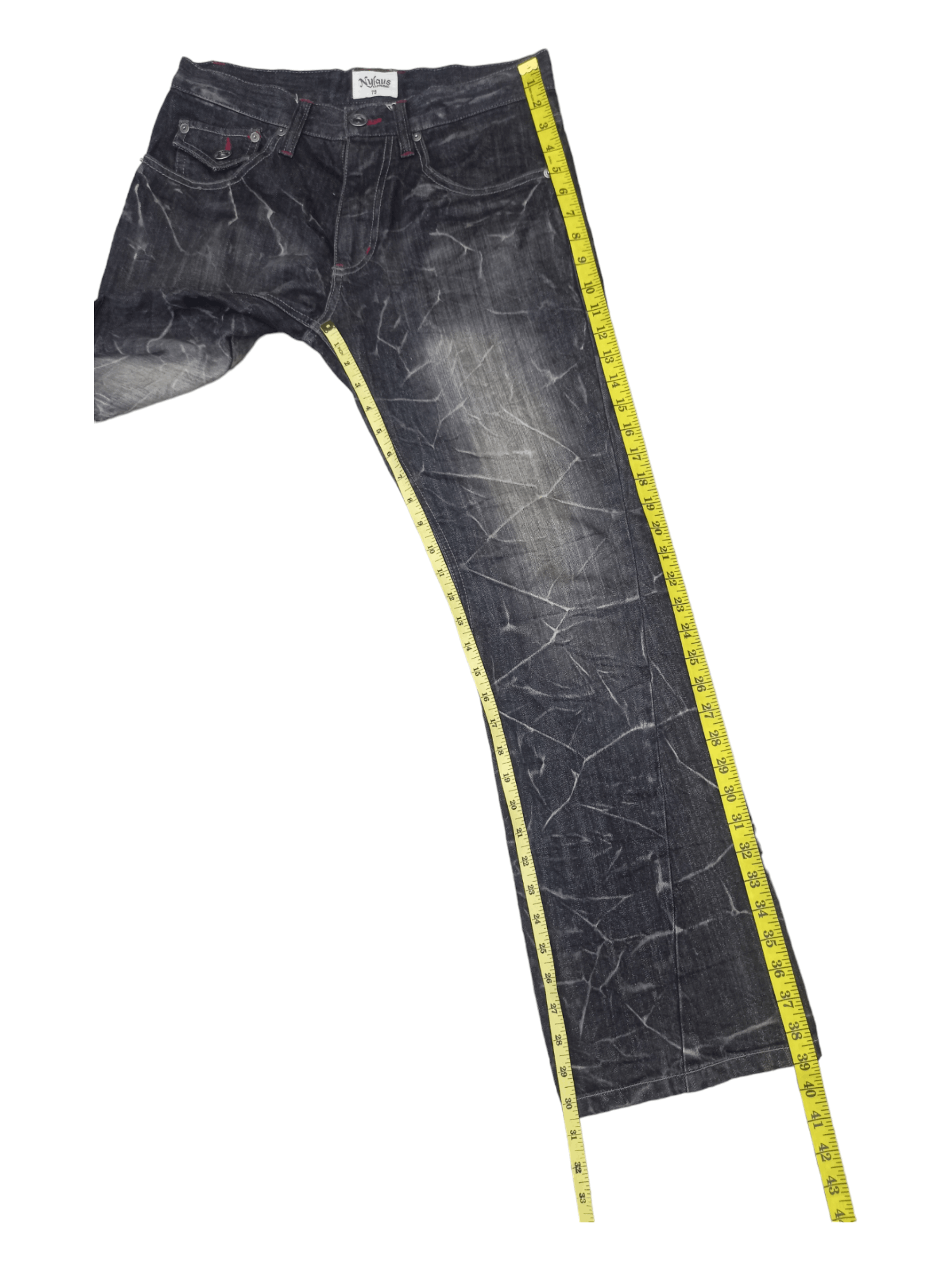 Nylaus Wing Whisker Mud Wash Flare Jeans