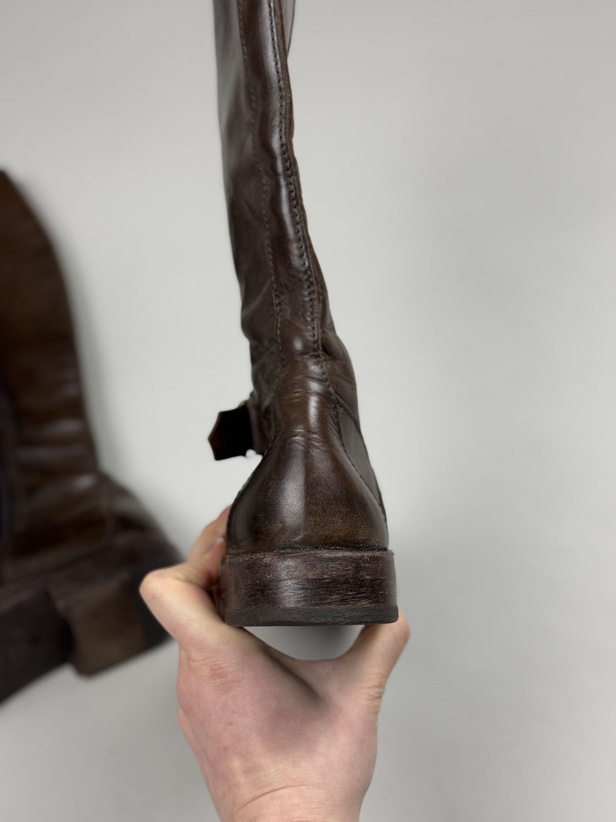 MoMA MOMA Ladies Avant-Garde Leather Full Zip High Boots Shoes Size US 8 / IT 38 - 14 Thumbnail