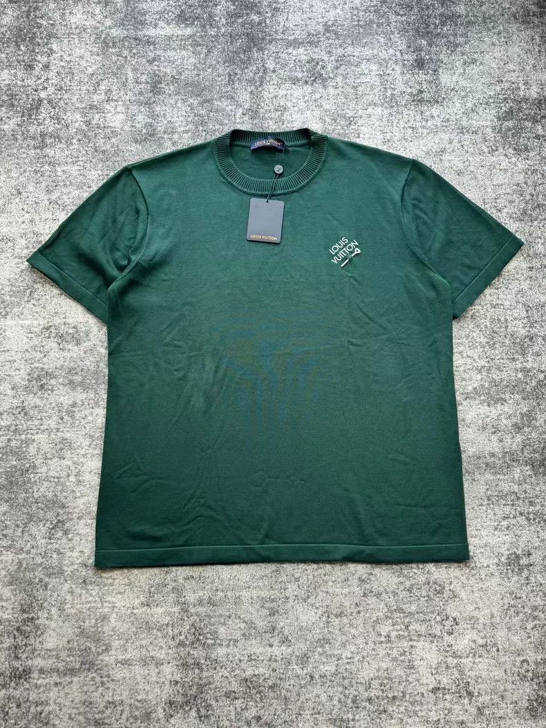 Louis Vuitton Louis Vuitton Green Knit Short Sleeve Top - dmc Size US L / EU 52-54 / 3 - 1 Thumbnail