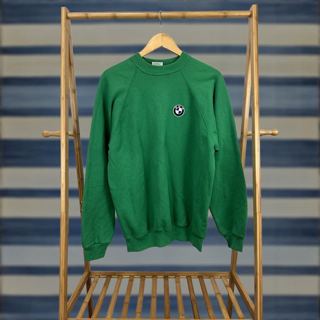 Hanes VINTAGE BMW Emblem Embroidered Raglan Bold Green Crewneck Sweatshirt XL Men Green Crewneck Sweatshirt Mens XL Size US XL / EU 56 / 4 - 1 Thumbnail