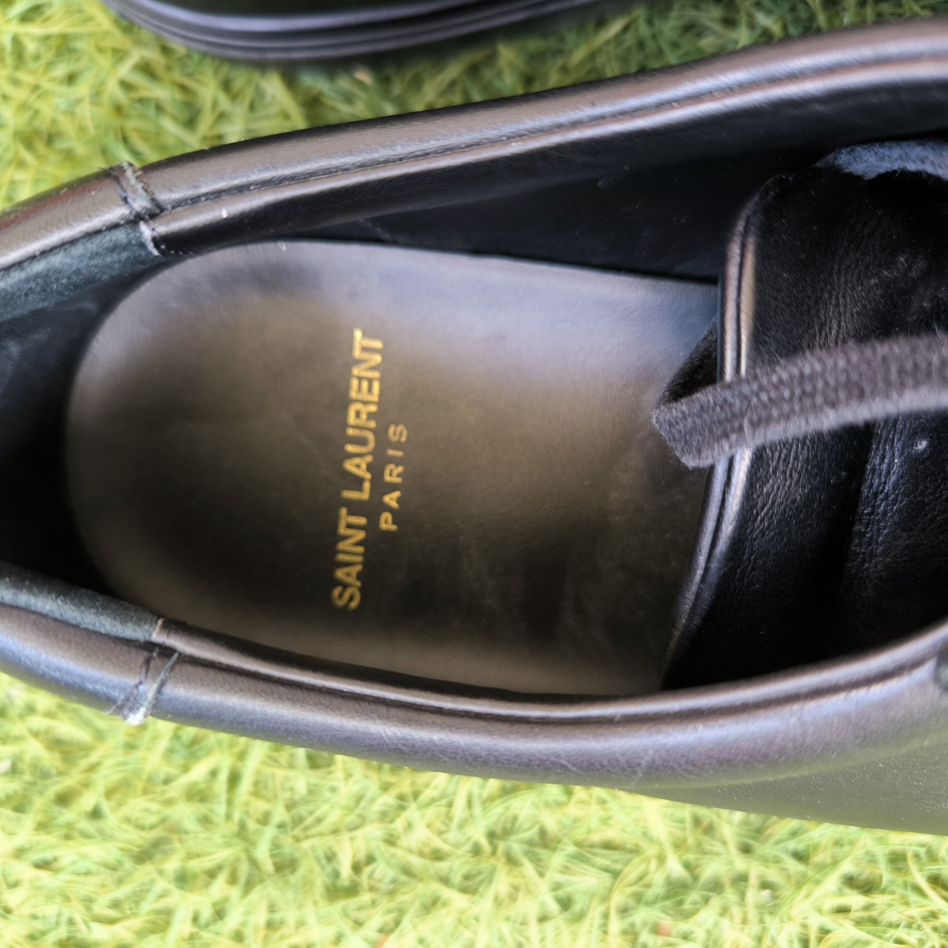 Saint Laurent Paris Saint Laurent Black Leather Low Top Sneakers Made in Italy Size US 9.5 / EU 42-43 - 4 Thumbnail
