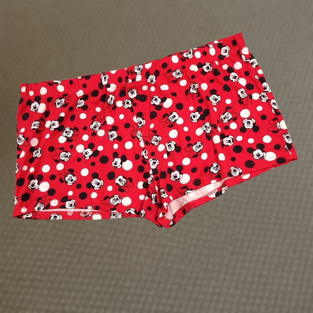 Disney Disney Shorts Womens 2XL Red Minnie Mouse Polka Dot Sleep Lounge Pajama Size 40" / US 18 - 1 Thumbnail