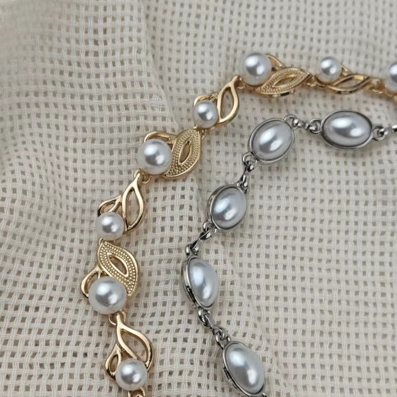 Jewelry Petal Multicolored Pearl Wallet Chain Pant Waist Size ONE SIZE - 2 Thumbnail