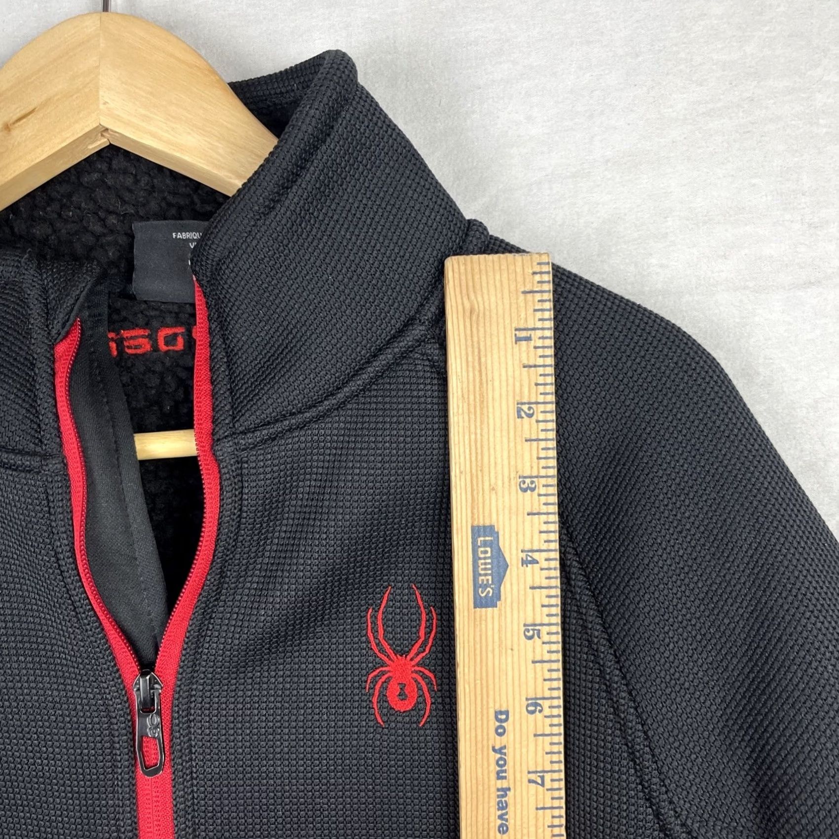 Spyder Spyder Jacket Mens Medium Black Stellar Full Zip Bonded Fleece Sherpa Lining Size US M / EU 48-50 / 2 - 4 Thumbnail