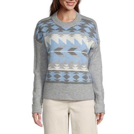 Other a.n.a. Women’s Nordic Pattern Crew Neck, Mixed Stitch sweat Size L / US 10 / IT 46 - 1 Thumbnail