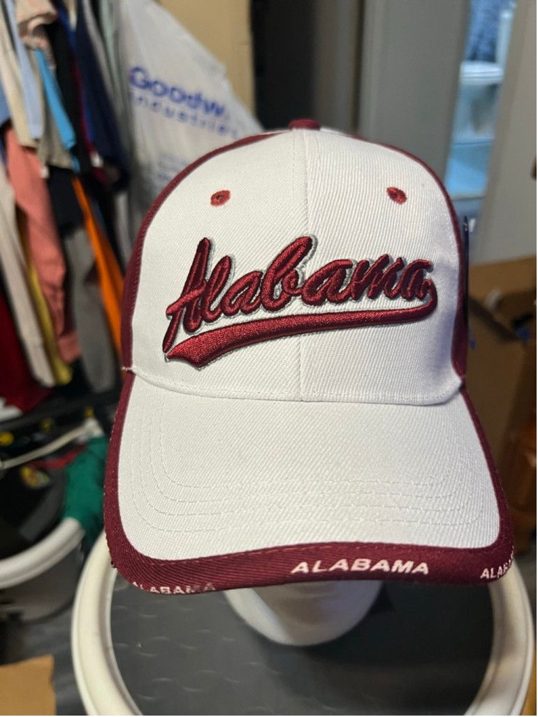 Other Men's YESHIMAOYE Alabama Baseball Cap One Size White Maroon Size ONE SIZE - 1 Thumbnail