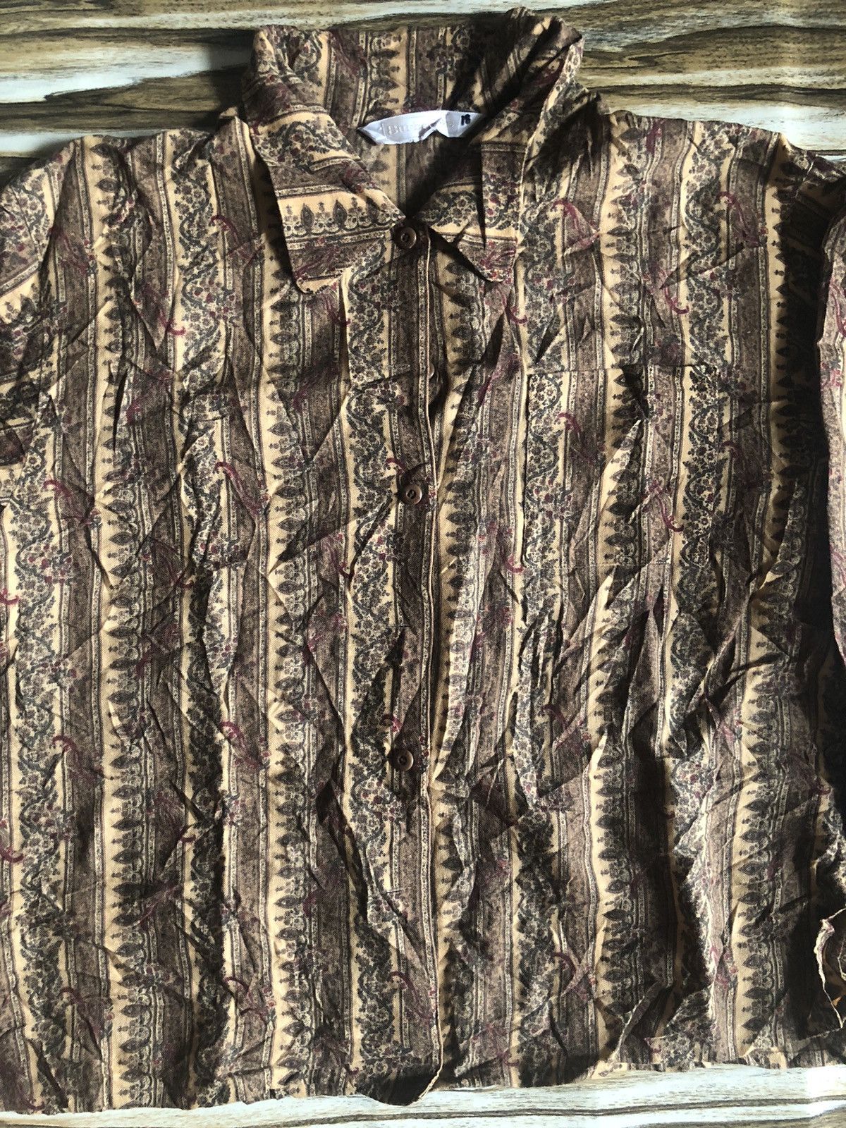 Art Comes First × Burberry Vintage burberrys striped baroque multicolour B/D shirt Size US M / EU 48-50 / 2 - 3 Thumbnail