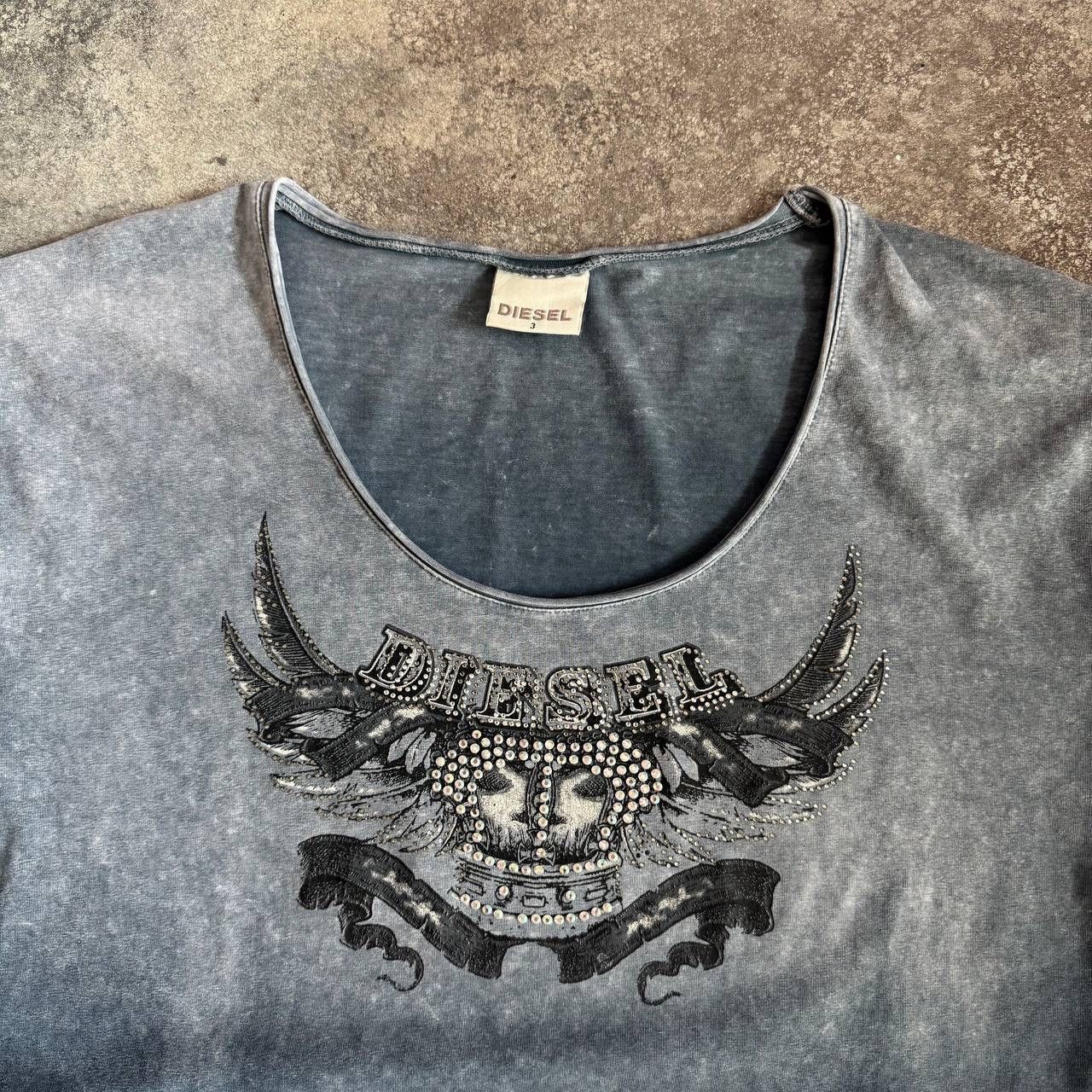 Diesel × Vintage Diesel Vintage Big Logo Gothic T-Shirt Size XL / US 12-14 / IT 48-50 - 5 Thumbnail