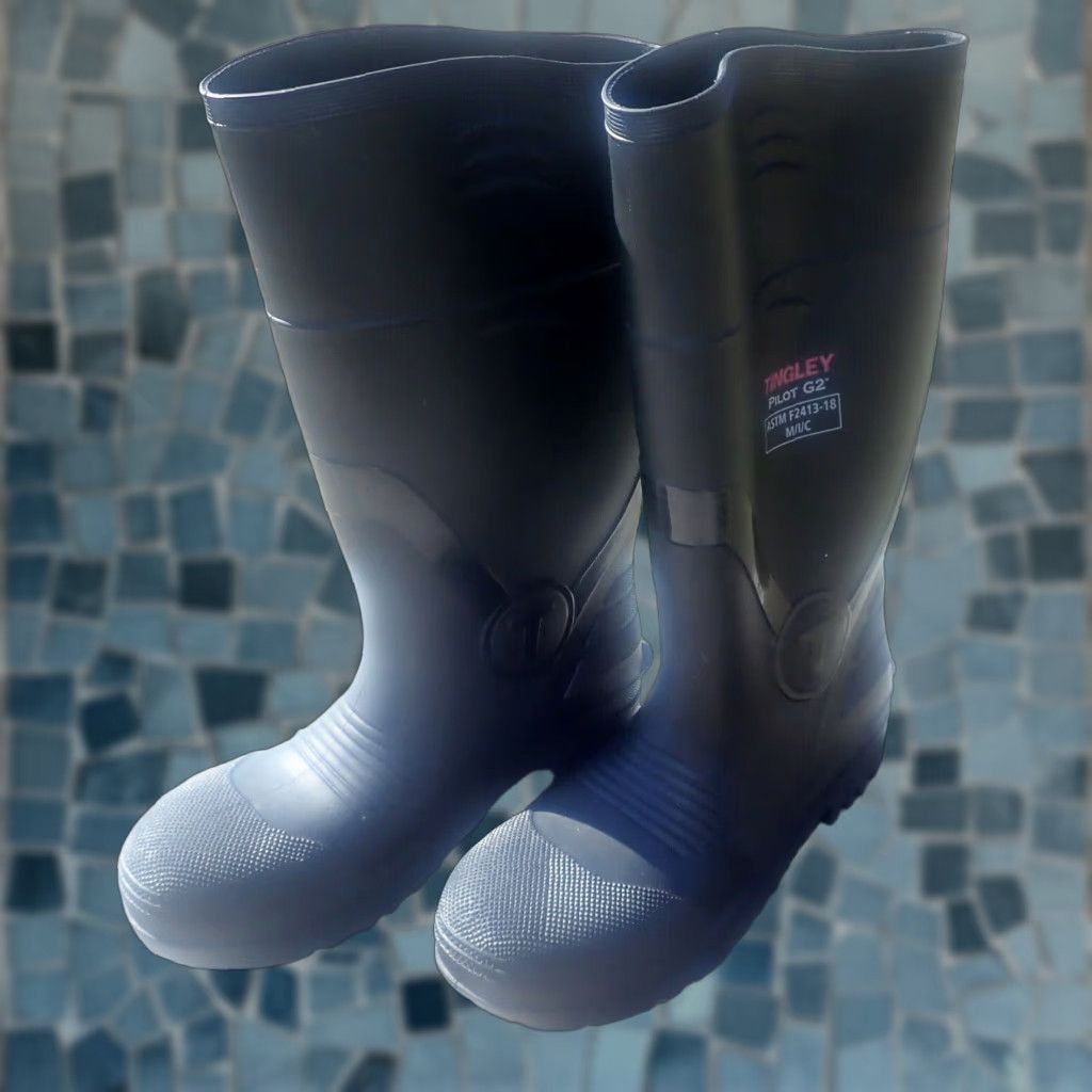 Vintage VINTAGE Servus Steel Toe Rain Boots Men Size 7 Black Waterproof Rubber Safety Footwear Size US 7 / EU 40 - 1 Thumbnail