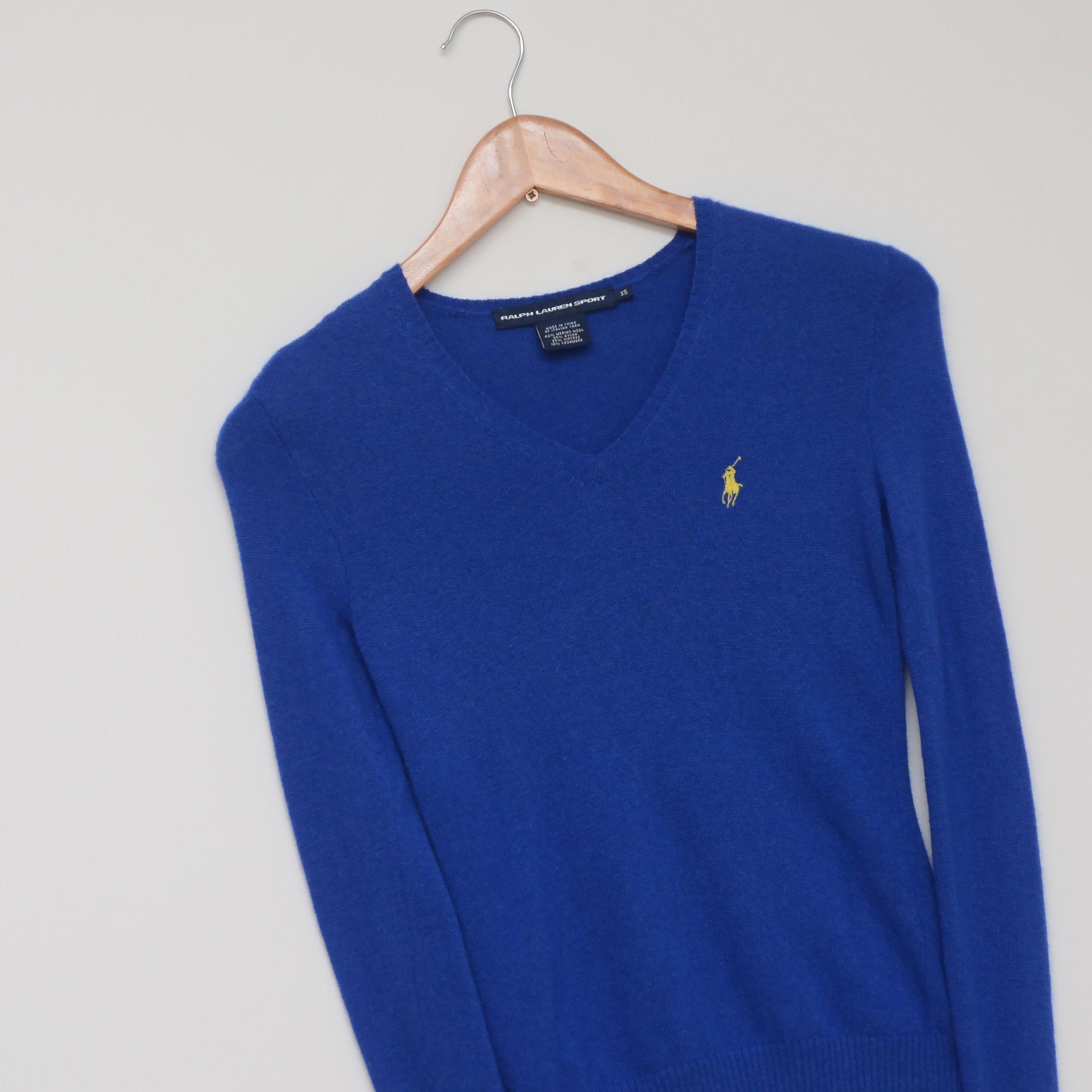 Ralph Lauren Sport Ralph Lauren Sport Royal Blue Merino Wool Cashmere Sweater Size XS / US 0-2 / IT 36-38 - 2 Thumbnail