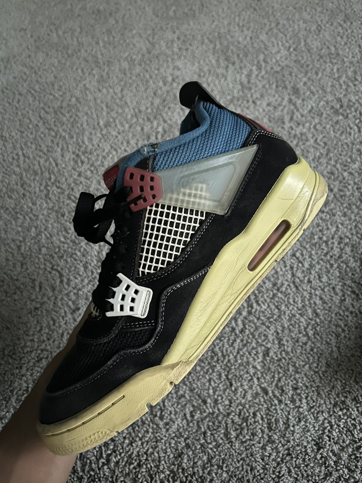 Union LA X Air Jordan Retro 4 Off Noir Size 9