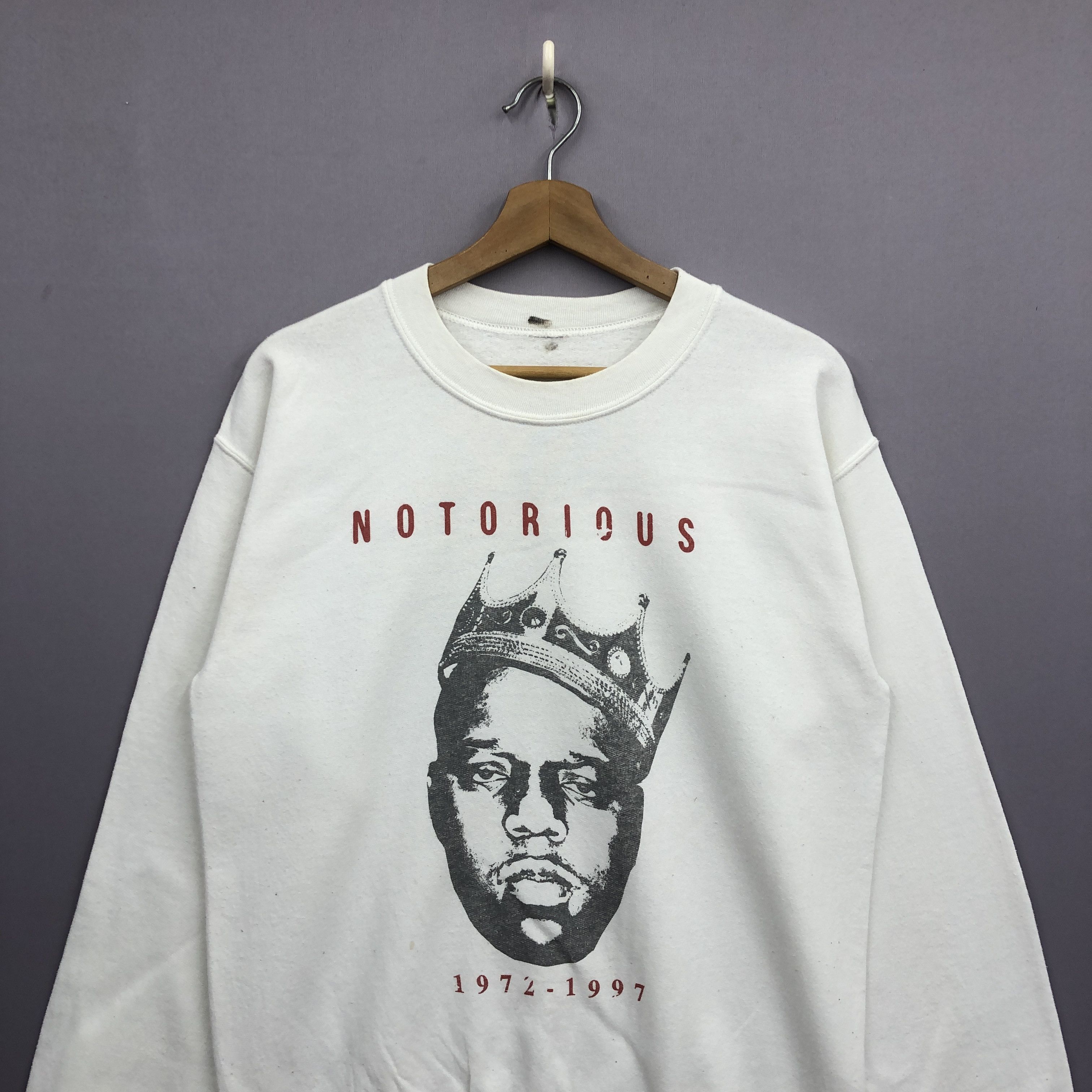 Rap Tees × Vintage Notorious Big Sweater Biggie Smalls Rapper Sweatshirt Jumper Size US S / EU 44-46 / 1 - 3 Thumbnail