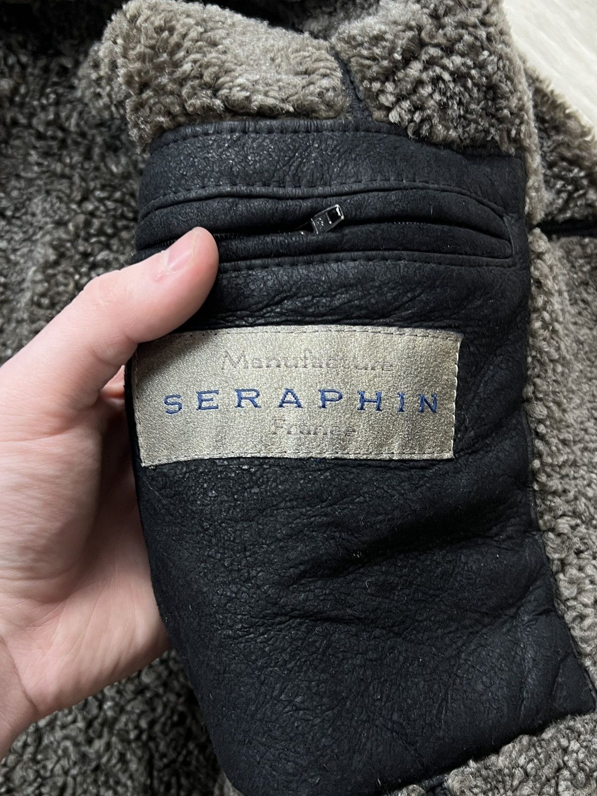 SERAPHIN Seraphin Shearling Leather Coat (Y0284) Size US XXL / EU 58 / 5 - 11 Thumbnail