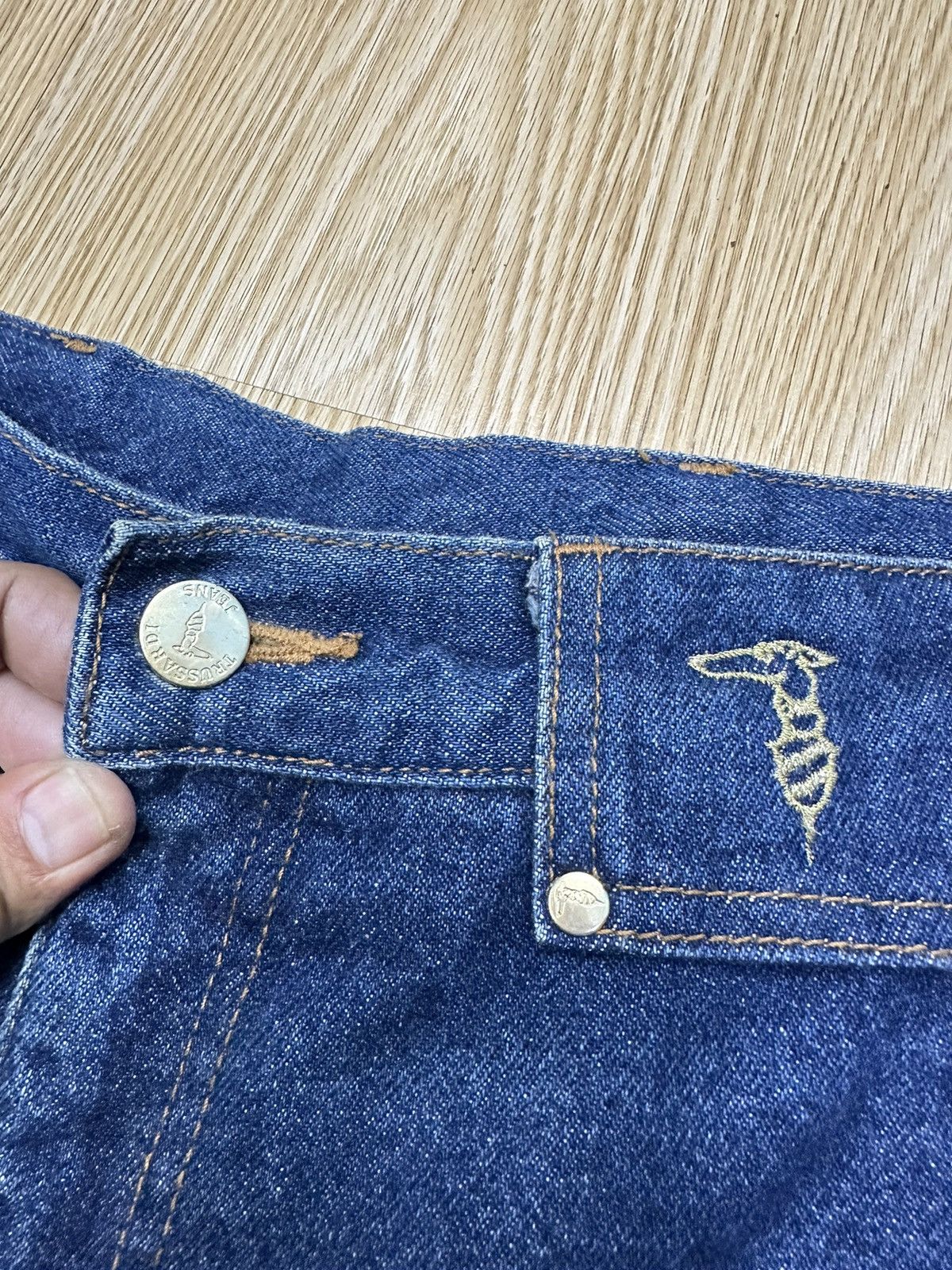 Designer × Trussardi × Vintage Vintage Trussardi Classic Baggy Denim F7 Size US 29 - 6 Thumbnail
