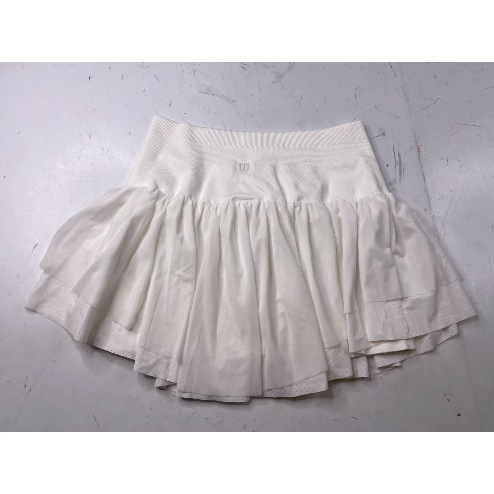 Wilson NWT Wilson Skirt White Womens XL Tennis Short Tiered Midtown Athletic Activewear Us Open Classic Womens Size 40" / US 18 - 7 Thumbnail