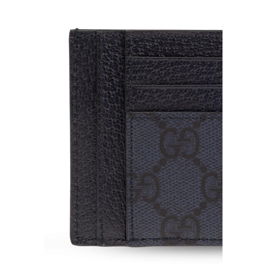Gucci GUCCI Monogram Card Case Blue Ebony New & Authentic Size ONE SIZE - 3 Thumbnail