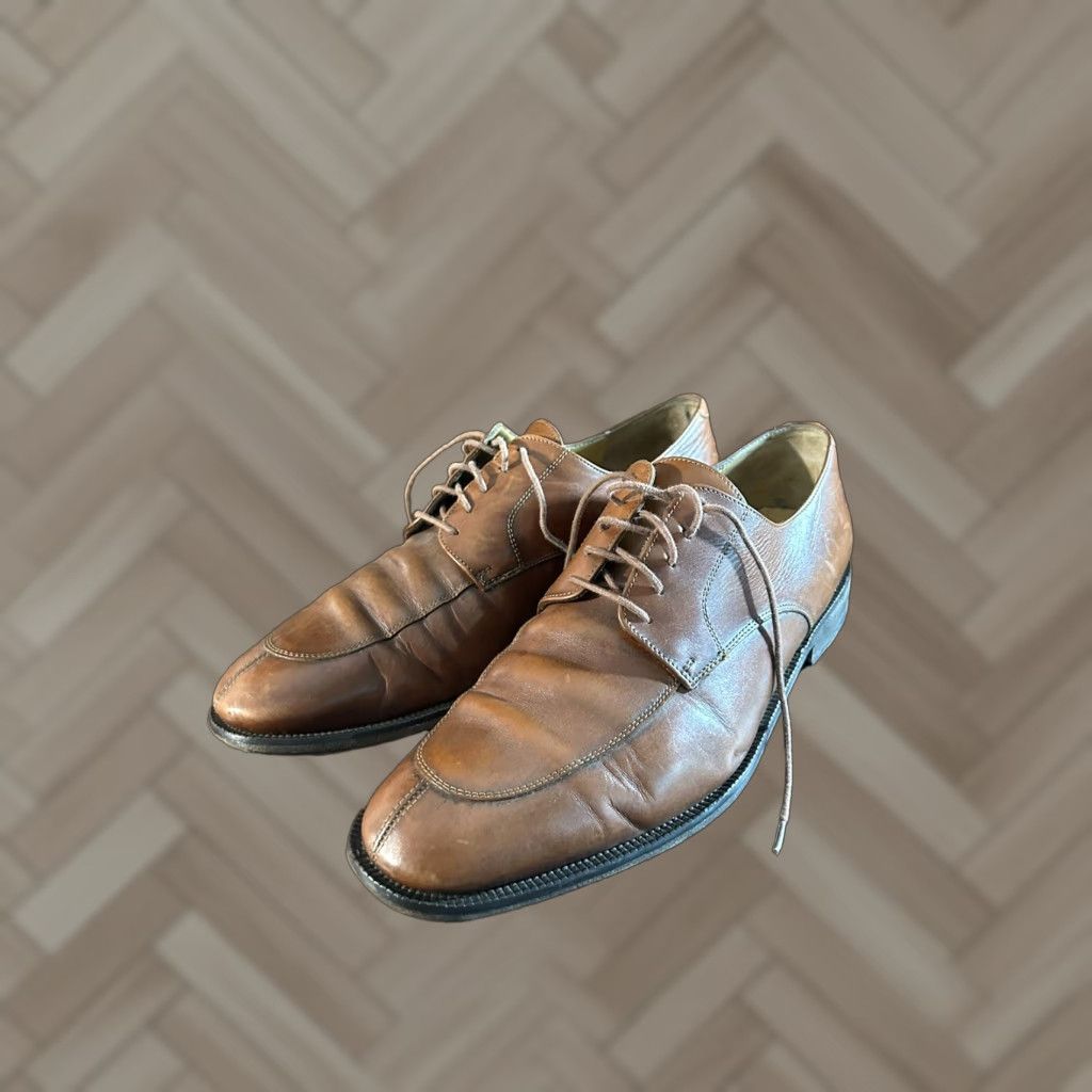 Cole Haan Cole Haan Mens City Brown Leather Cap Toe Dress Lace Up Oxfords sz 13 D Shoes Size ONE SIZE - 1 Thumbnail