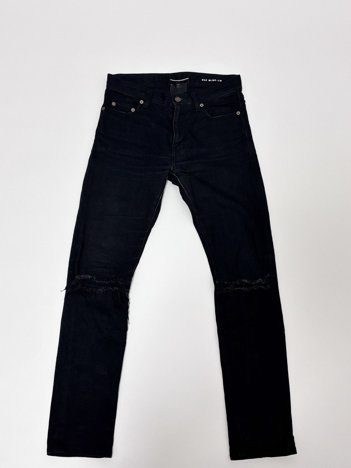 Hedi Slimane YSL hedi slimane DO2 knee rip denim Size US 27 - 1 Thumbnail