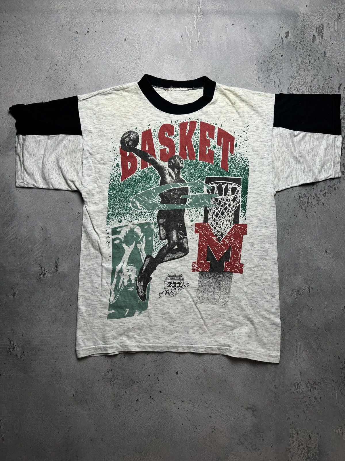 Vintage Basketball tee Basket Broadway 233 Streetwear rare item y2k Size US M / EU 48-50 / 2 - 6 Thumbnail