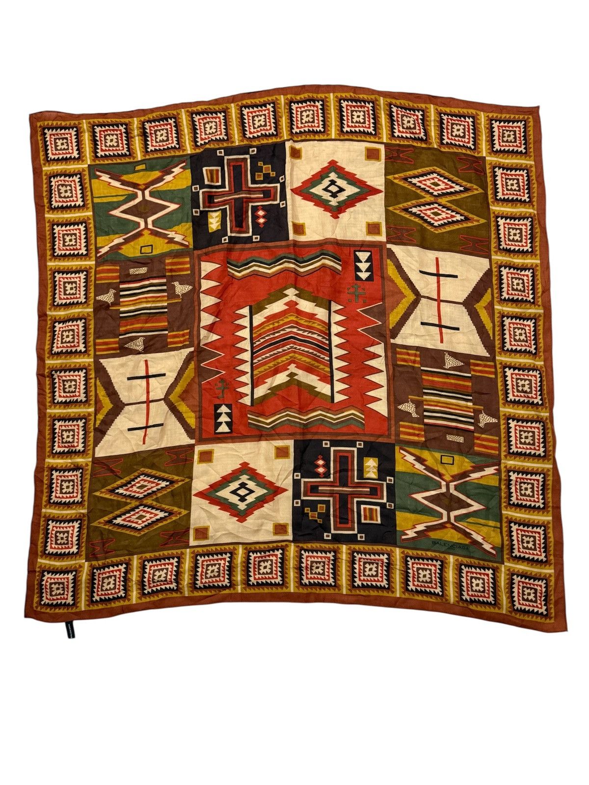 Balenciaga Vintage 90s Balenciaga American Indian Germantown Rug Wool Size ONE SIZE - 1 Thumbnail