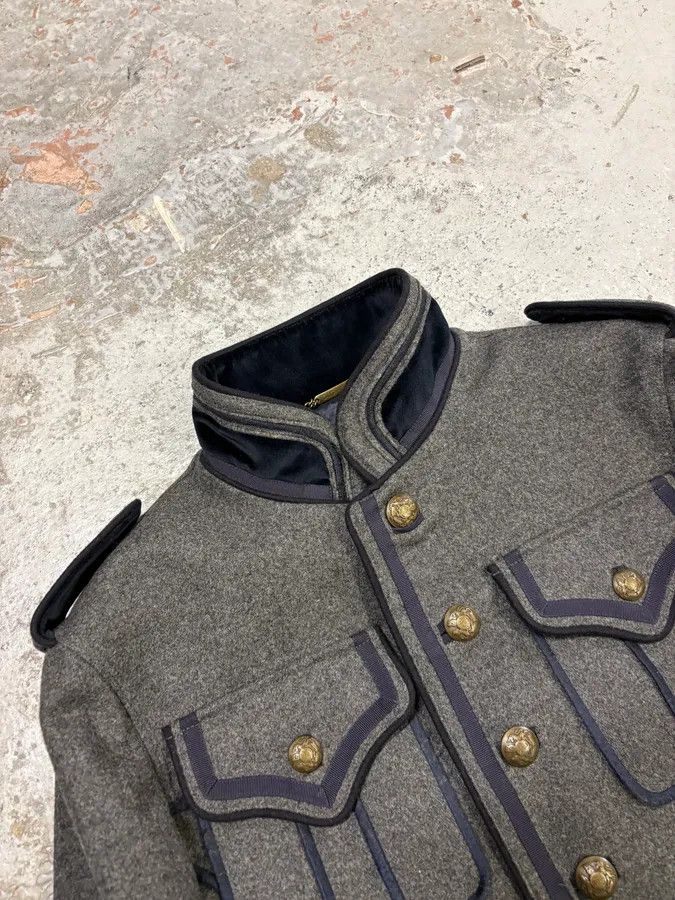 Dolce & Gabbana AW2009 Dolce & Gabbana Grey & Navy Napoleon Officer Wool Jacket Size 42R - 6 Thumbnail